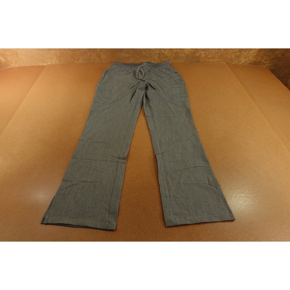 Mandala Womens Size Small Tall Gray Drawstring Straight Leg Basic Scrub Pant NWT